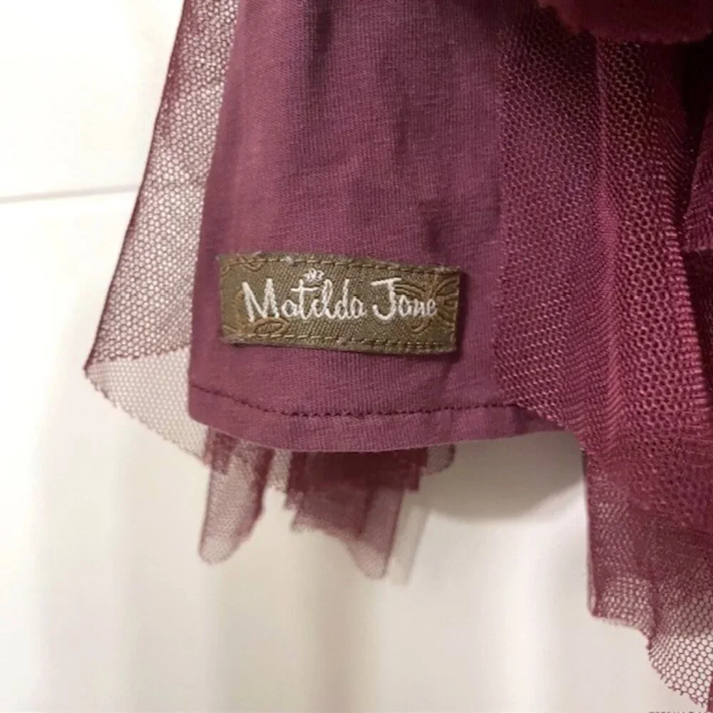 Matilda Jane Purple Tulle Sweater Soiree Dress 6-12 Months